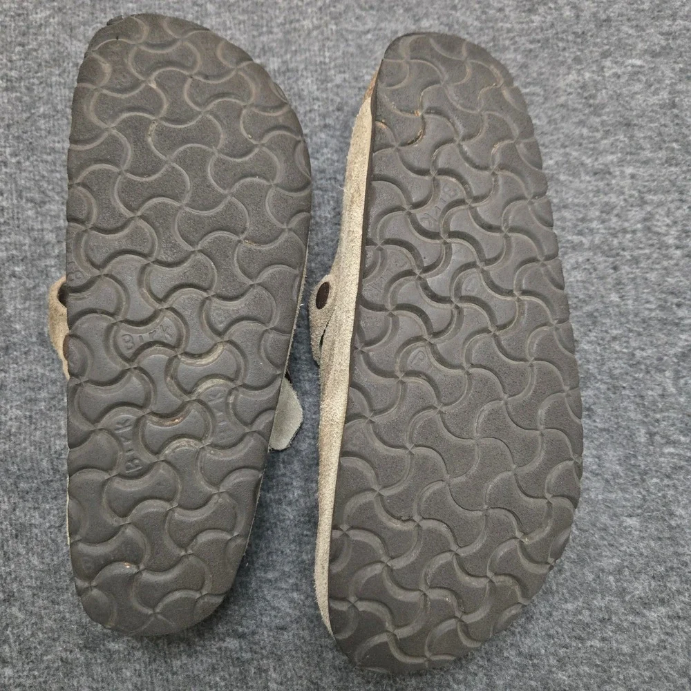 Birkenstock Boston Clogs Women 38 Taupe Suede Leather Mules Granola - Picture 9 of 10
